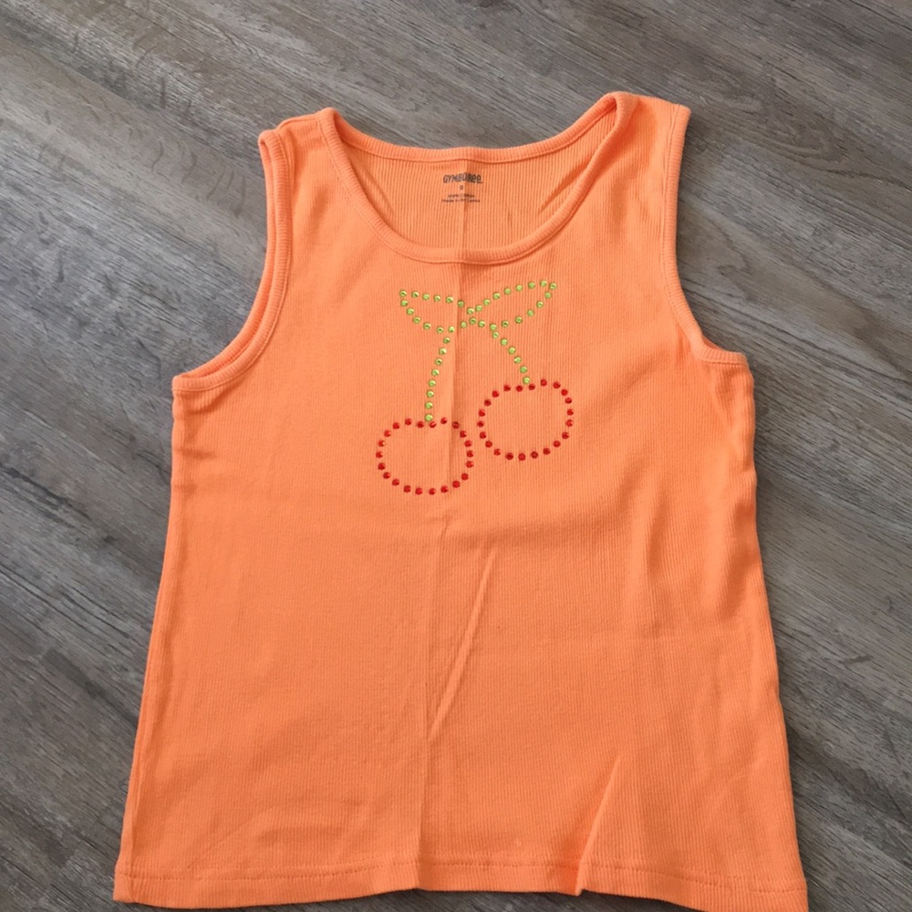Vintage Gymboree Cherry Baby orange tank top Sz 9